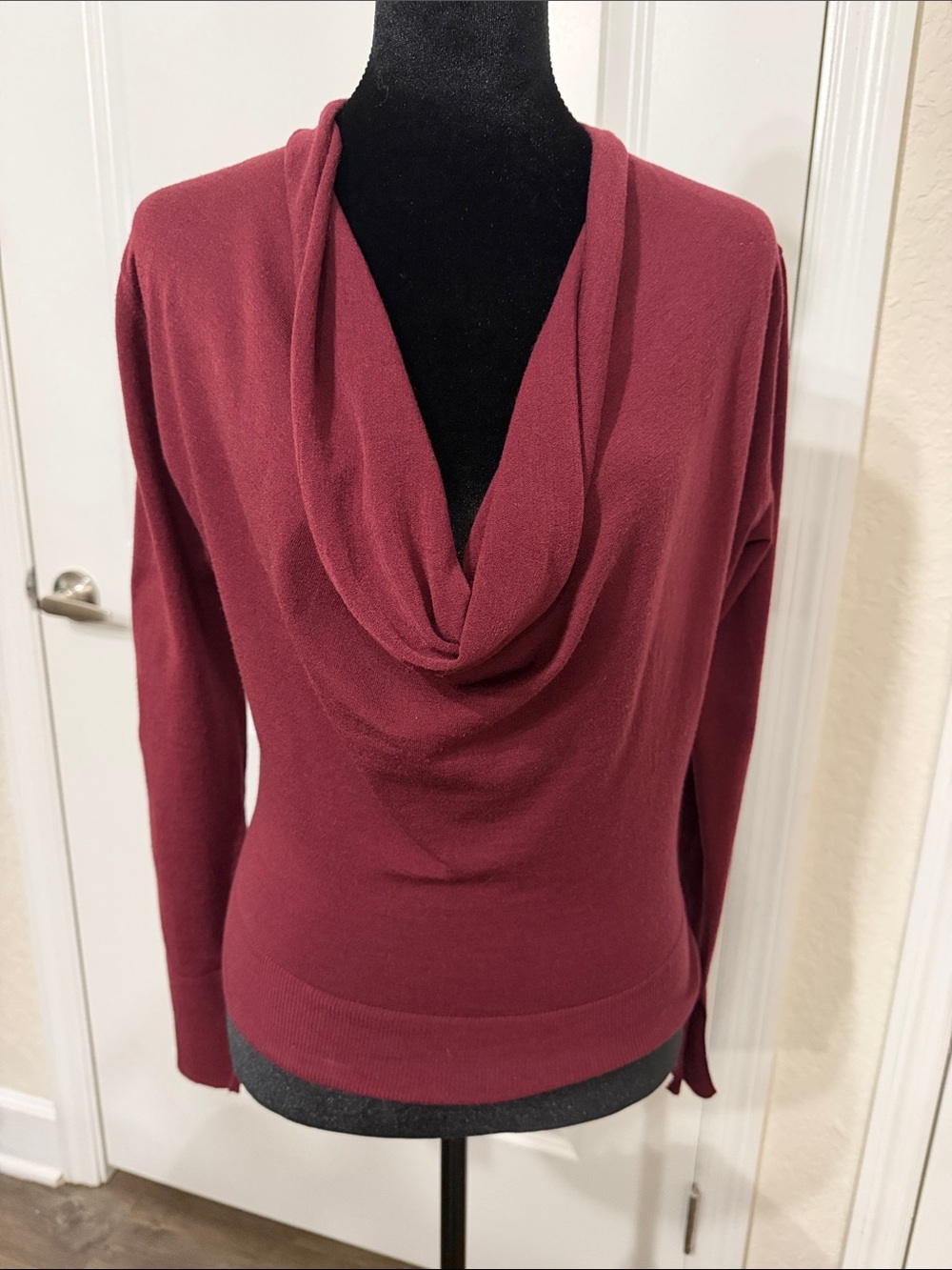 SIMKHAI Women's Cowl Neck Sweater in Burgundy